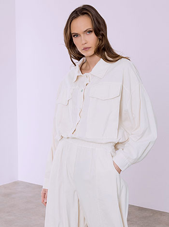 Μπουφάν κοτλέ με ελαστικό τελείωμα SQ7639.6118+3