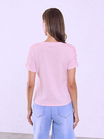 T-shirt με strass καρδιά SQ7642.4034+5