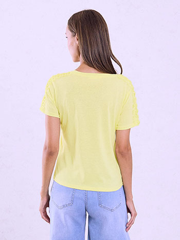 T-shirt με strass καρδιά SQ7642.4034+3