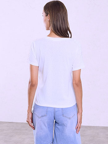 T-shirt με strass καρδιά SQ7642.4034+1