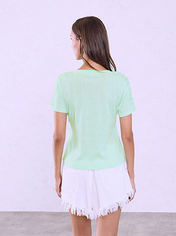 T-shirt με strass καρδιά SQ7642.4034+6