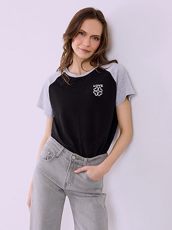 T-shirt με strass Love SQ7642.4055+2