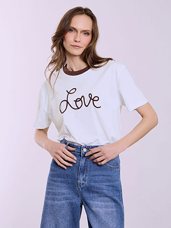 T-shirt με διχρωμία SQ7642.4126+2