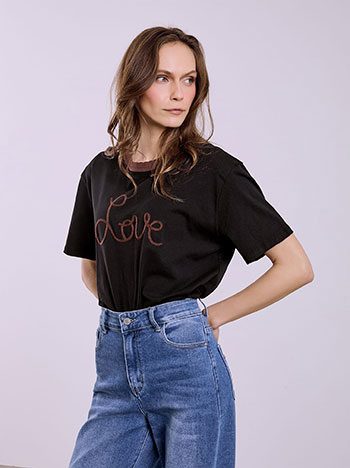 T-shirt με διχρωμία SQ7642.4126+4