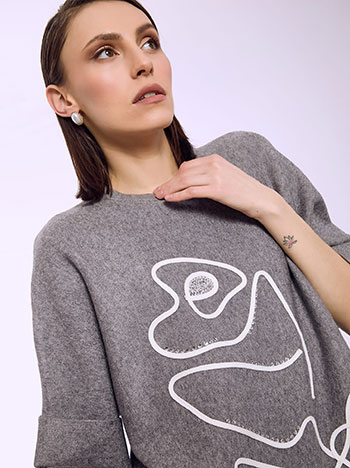 Πουλόβερ κοντομάνικο με παγιέτες SQ7642.4292+2 φωτογραφία