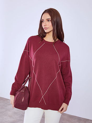 Πουλόβερ με μεταλλικές λεπτομέρειες SQ7642.4302+4