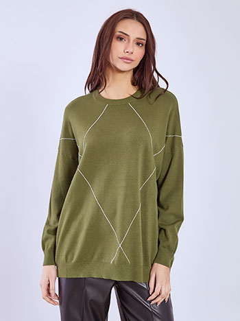 Πουλόβερ με μεταλλικές λεπτομέρειες SQ7642.4302+5