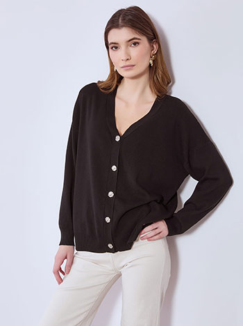 Ζακέτα πλεκτή με ανάγλυφα κουμπιά SQ7642.5218+1