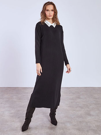 Φόρεμα με strass στον γιακά SQ7642.8618+1