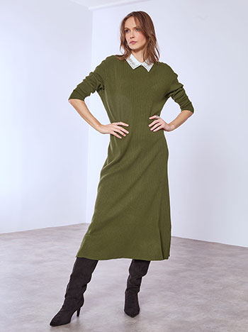 Φόρεμα με strass στον γιακά SQ7642.8618+5