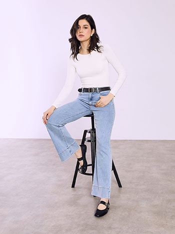 Τζιν ψηλόμεσο με ζώνη SQ7643.1804+1