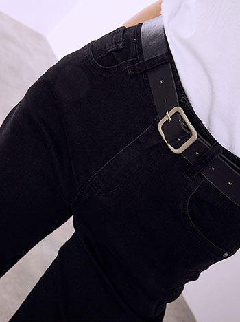 Celestino Τζιν Ψηλόμεσο με Ζώνη Sq7643 1804+2 Παντελόνια Jeans Γυναικεία Ρούχα Μόδα