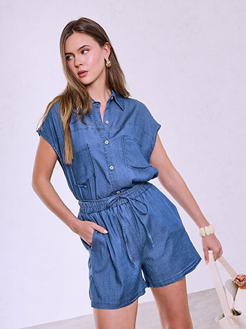 Celestino Σορτς με Denim Όψη Sq7693 1435+1 Παντελόνια Γυναικεία Ρούχα Μόδα