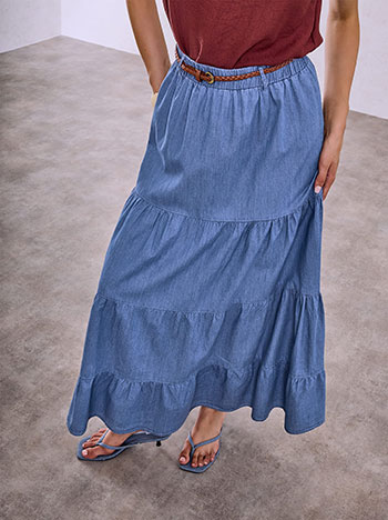 Φούστα μάξι με denim όψη SQ7693.2244+2 φωτογραφία