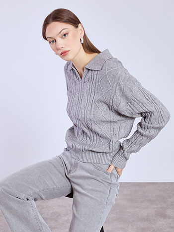 Πουλόβερ με γιακά SQ7693.4120+3