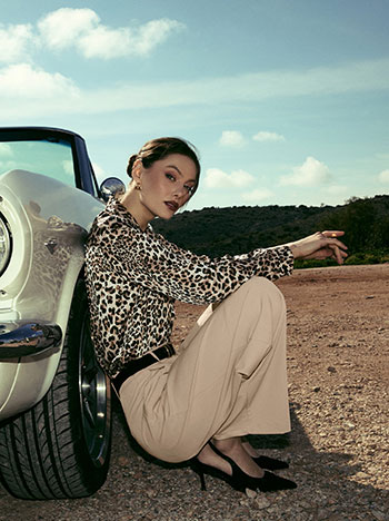 Παντελόνι barrel με πιέτες SQ7732.1415+3