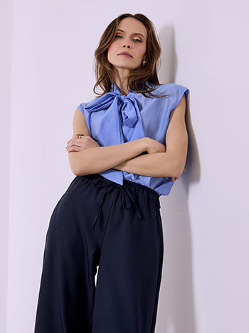 Μπλούζα ημιδιάφανη με δέσιμο SQ7732.4203+4