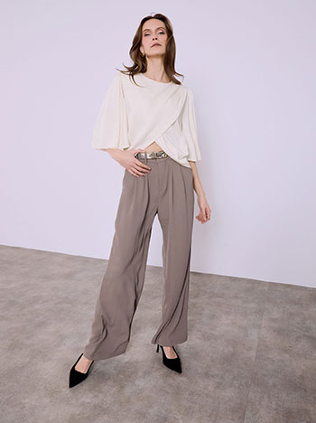 Μπλούζα σατέν με μανίκι καμπάνα SQ7732.4389+2 φωτογραφία