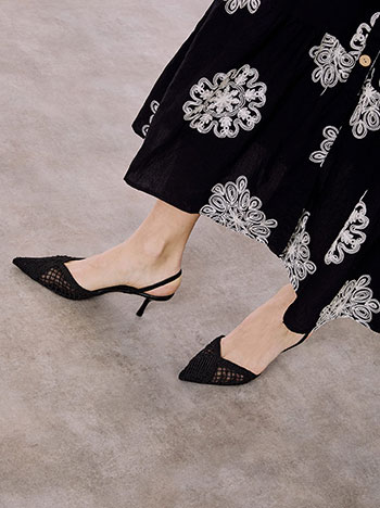 Γόβες slingback με πλέξη SQ7741.A532+2