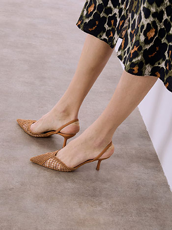 Γόβες slingback με πλέξη SQ7741.A532+1