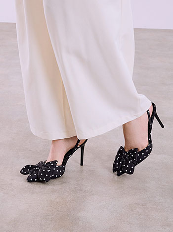 Γόβες slingback πουά με φιόγκο SQ7741.A563+1