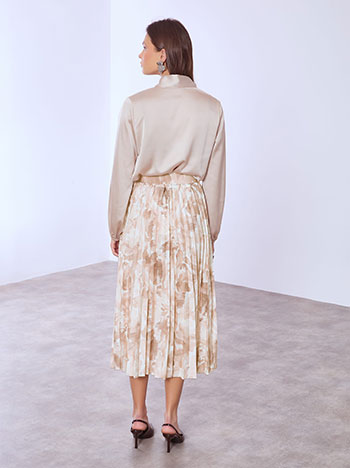 Φούστα πλισέ εμπριμέ με ζώνη SQ7743.2022+2 φωτογραφία