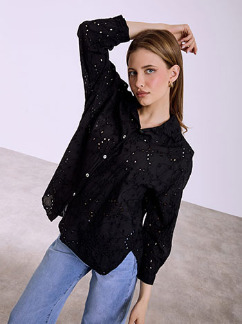 Πουκάμισο κεντητό βαμβακερό SQ7751.3276+3