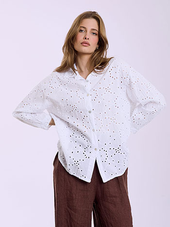 Πουκάμισο βαμβακερό διάτρητο SQ7751.3911+1