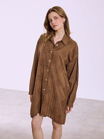 Σεμιζιέ φόρεμα με ανάγλυφο πουά SQ7751.8723+1