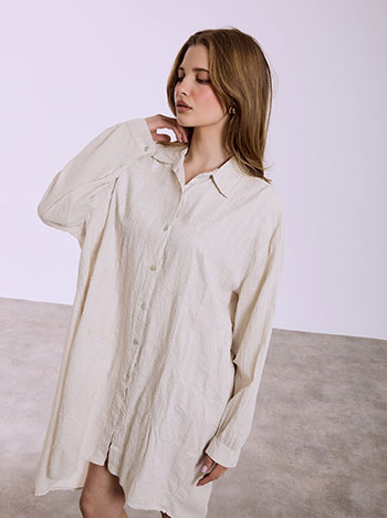 Σεμιζιέ φόρεμα με ανάγλυφο πουά SQ7751.8723+2