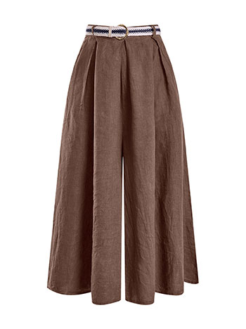 Παντελόνα λινή wide leg SQ7830.1522+2