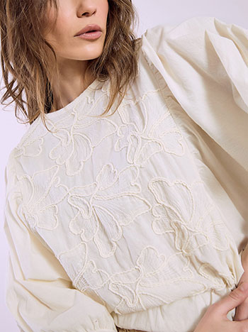 Μπλούζα κεντητή με ελαστικό τελείωμα SQ7830.4229+4