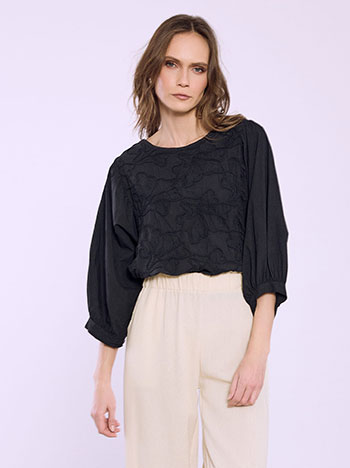 Μπλούζα κεντητή με ελαστικό τελείωμα SQ7830.4229+1