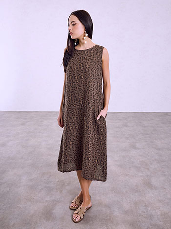 Φόρεμα μίντι με animal print SQ7830.8473+1