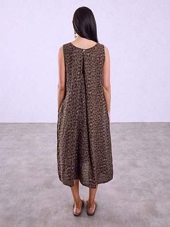 Celestino Φόρεμα Μίντι με Animal Print Sq7830 8473+1 Φορέματα Midi Γυναικεία Ρούχα Μόδα
