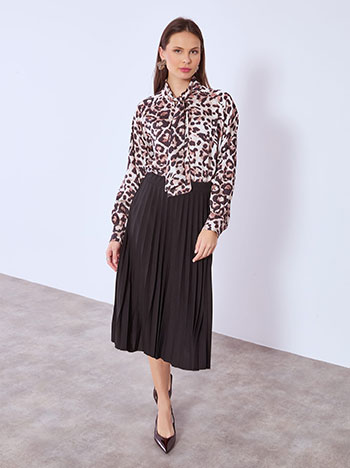 Φούστα μίντι πλισέ SQ7834.2878+1