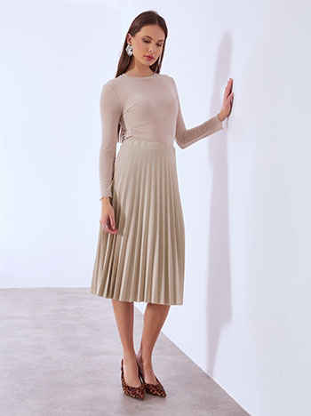 Φούστα μίντι πλισέ SQ7834.2878+4