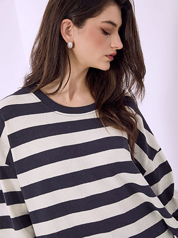 Μπλούζα ριγέ με ανοίγματα στο πλάι SQ7834.4078+2