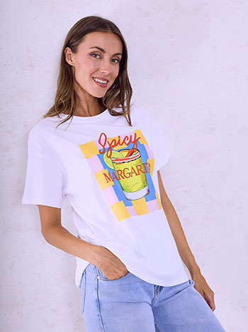 T-shirt με στάμπα Margarita SQ7834.4502+1