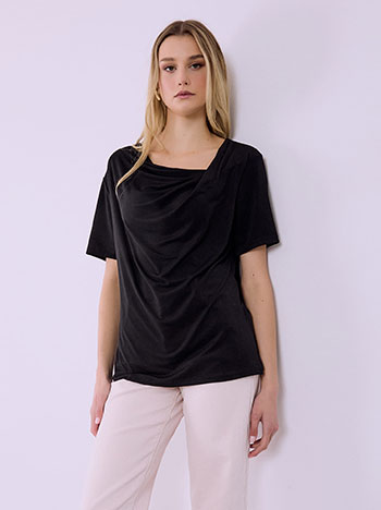 Μπλούζα με λοξή ντραπέ λαιμόκοψη SQ7834.4658+1