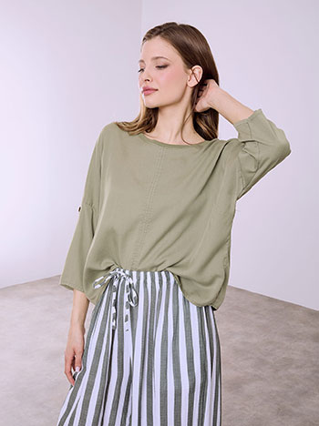 Μπλούζα με γυριστό μανίκι SQ7866.4192+4