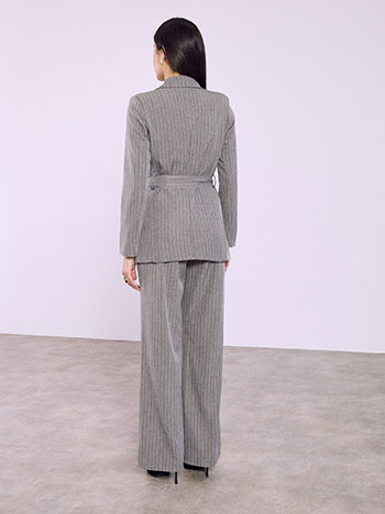 Σετ ριγέ κοστούμι με ζώνη SQ7880.0725+2