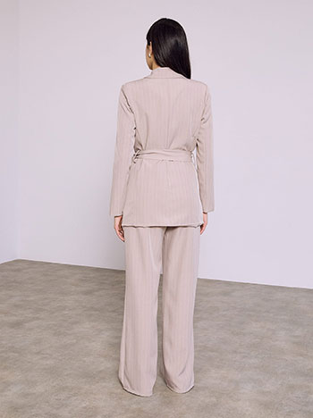 Σετ ριγέ κοστούμι με ζώνη SQ7880.0725+1