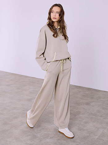 Φόρμα wide leg με ρίγα στο πλάι SQ7880.1058+2