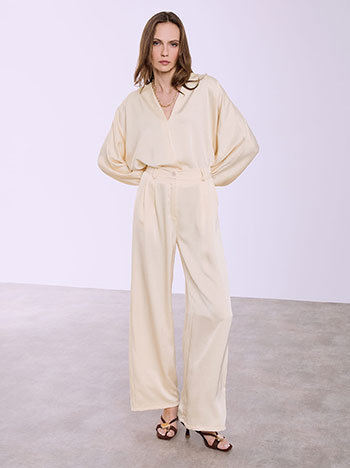 Παντελόνα σατέν με ανάγλυφα σχέδια SQ7880.1072+4