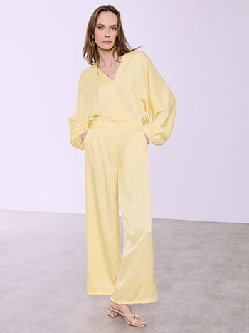 Παντελόνα σατέν με ανάγλυφα σχέδια SQ7880.1072+3