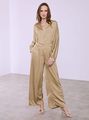 Παντελόνα σατέν με ανάγλυφα σχέδια SQ7880.1072+2