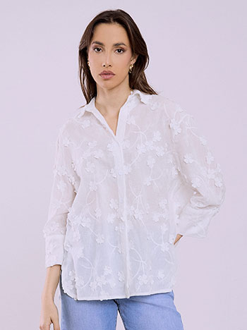 Celestino Πουκάμισο με ανάγλυφα λουλούδια SQ7880.3558+1