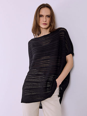 Μπλούζα με διάτρητες ρίγες SQ7880.4711+1