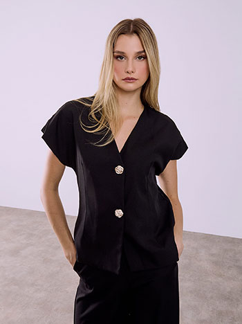 Γιλέκο με ανάγλυφα κουμπιά SQ7880.5070+1